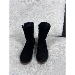 Boba Boots Womens Size 40 Suede Shearling Lined Side Zip Made Portugal Winter